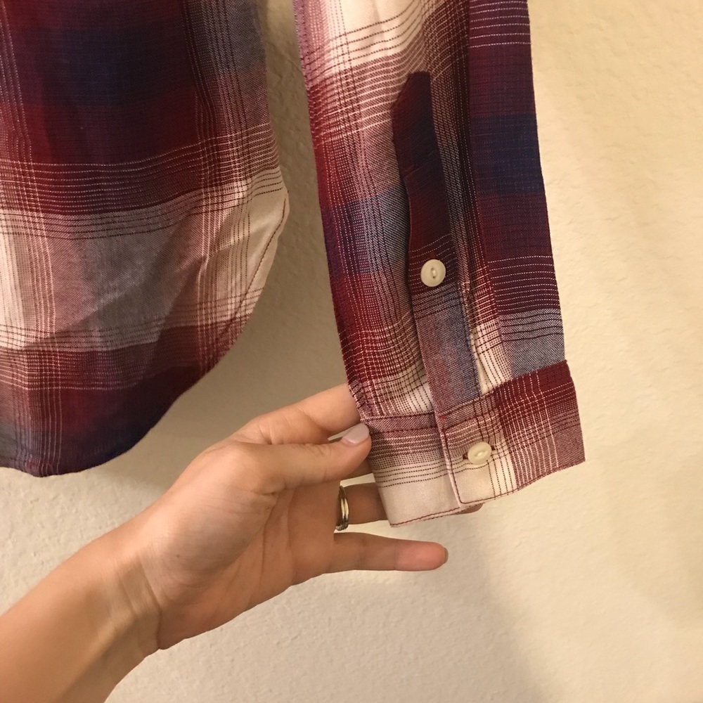NWOT Boyfriend Plaid Shirt Size XS - Picture 6 of 7